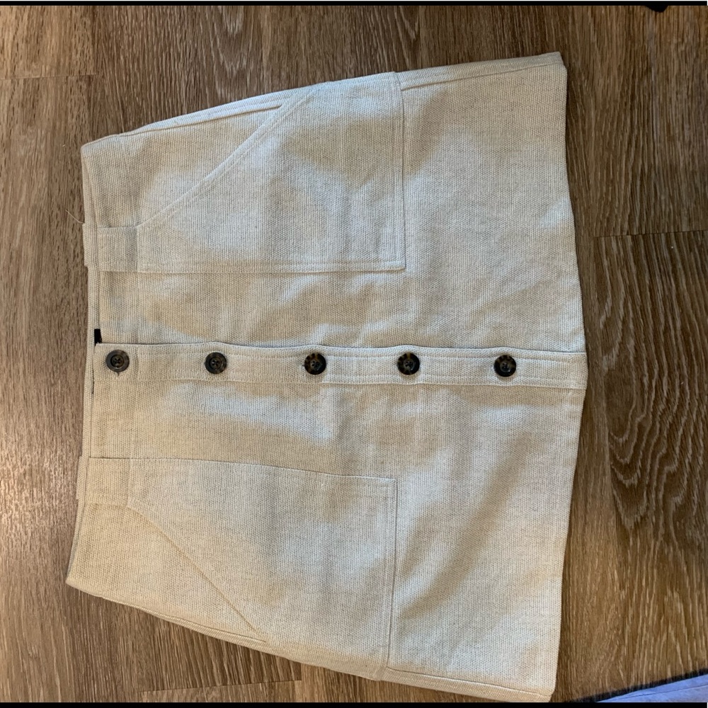 Natural Stitched Canvas Skirt